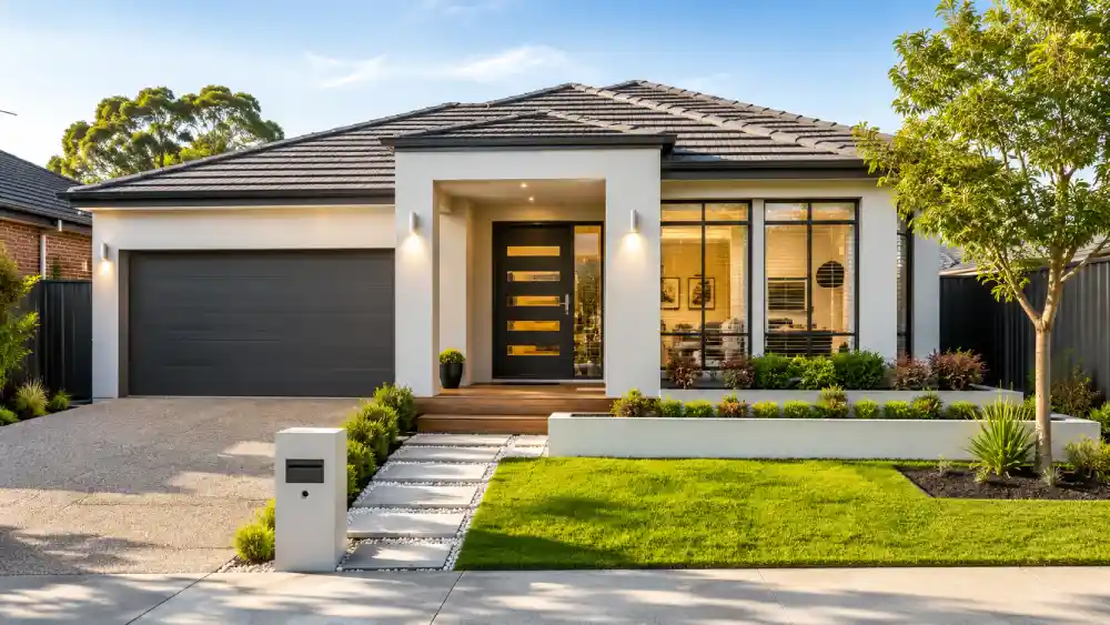 family home with a freshly painted exterior